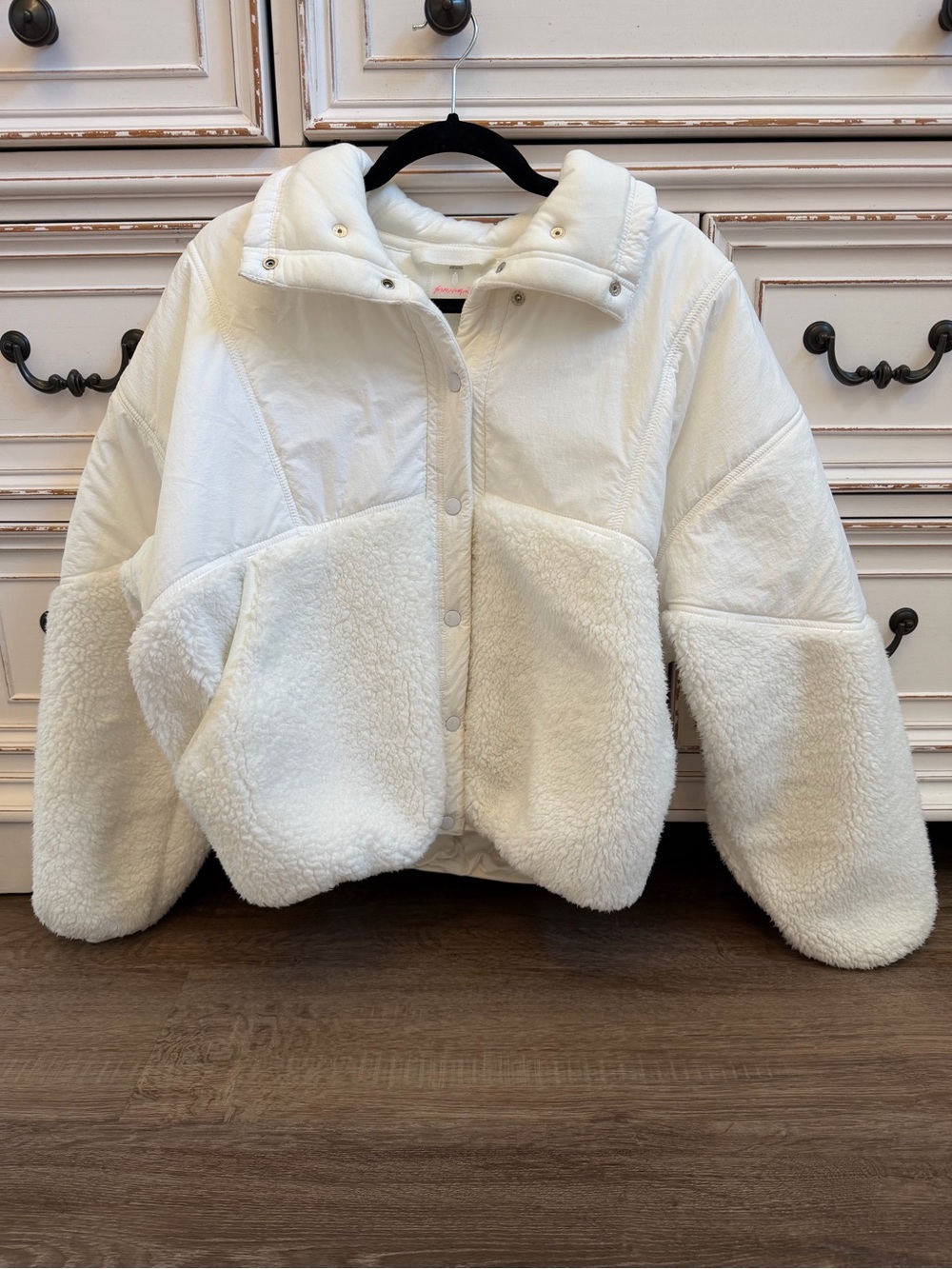FP Movement by Free People Cream Sherpa Puffer Jacket